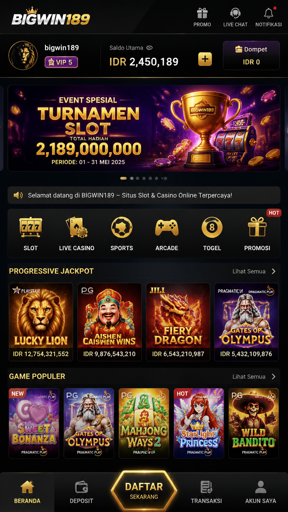 Screenshot 1 bigwin189